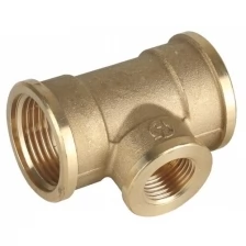 Тройник General Fittings переходной, латунь, г/г/г, 1"-1/2"-1" 51061-1-1/2-1 .